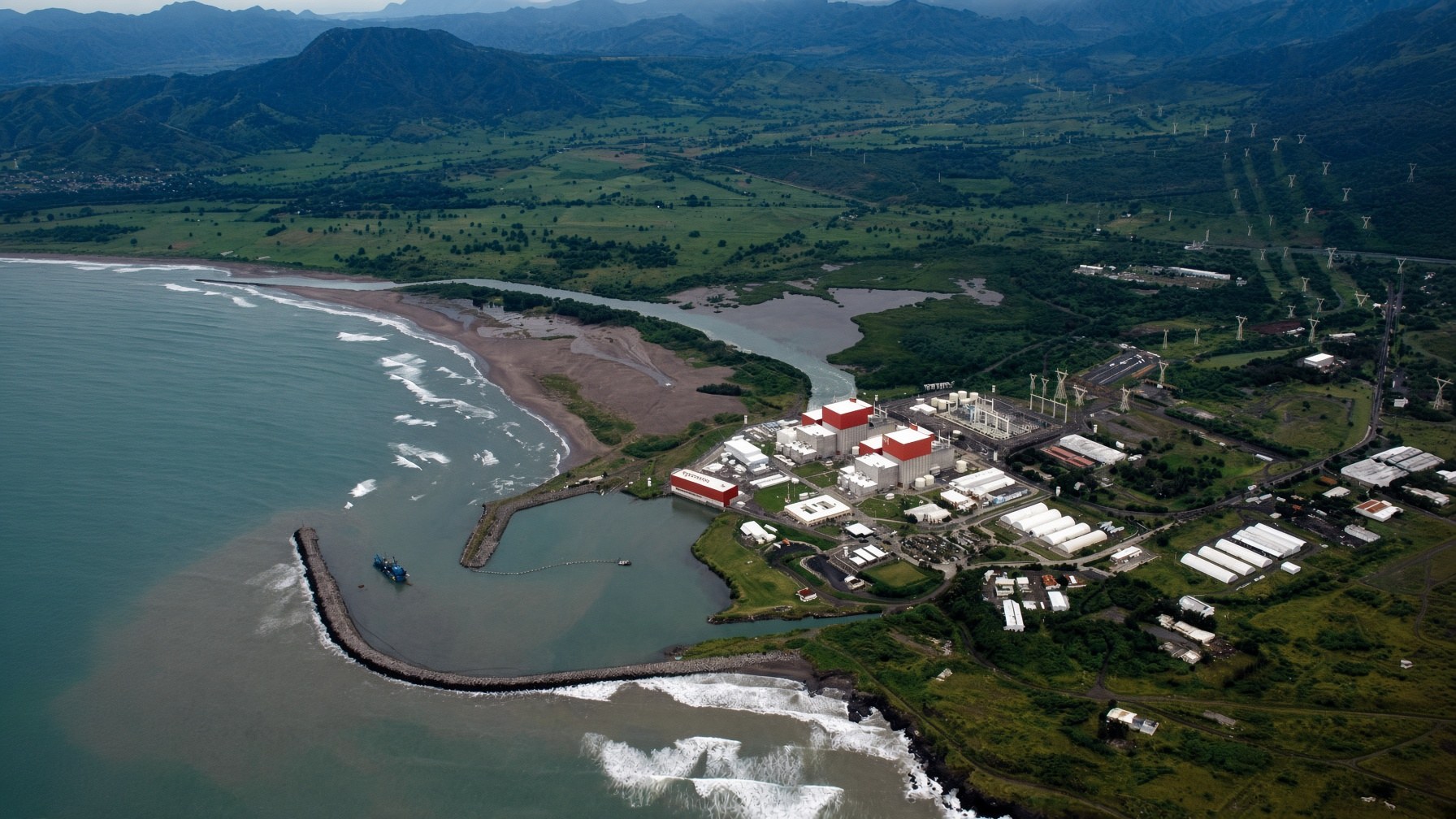 Laguna Verde Nuclear Power Plant on the Gulf of Mexico in Veracruz, Mexico
